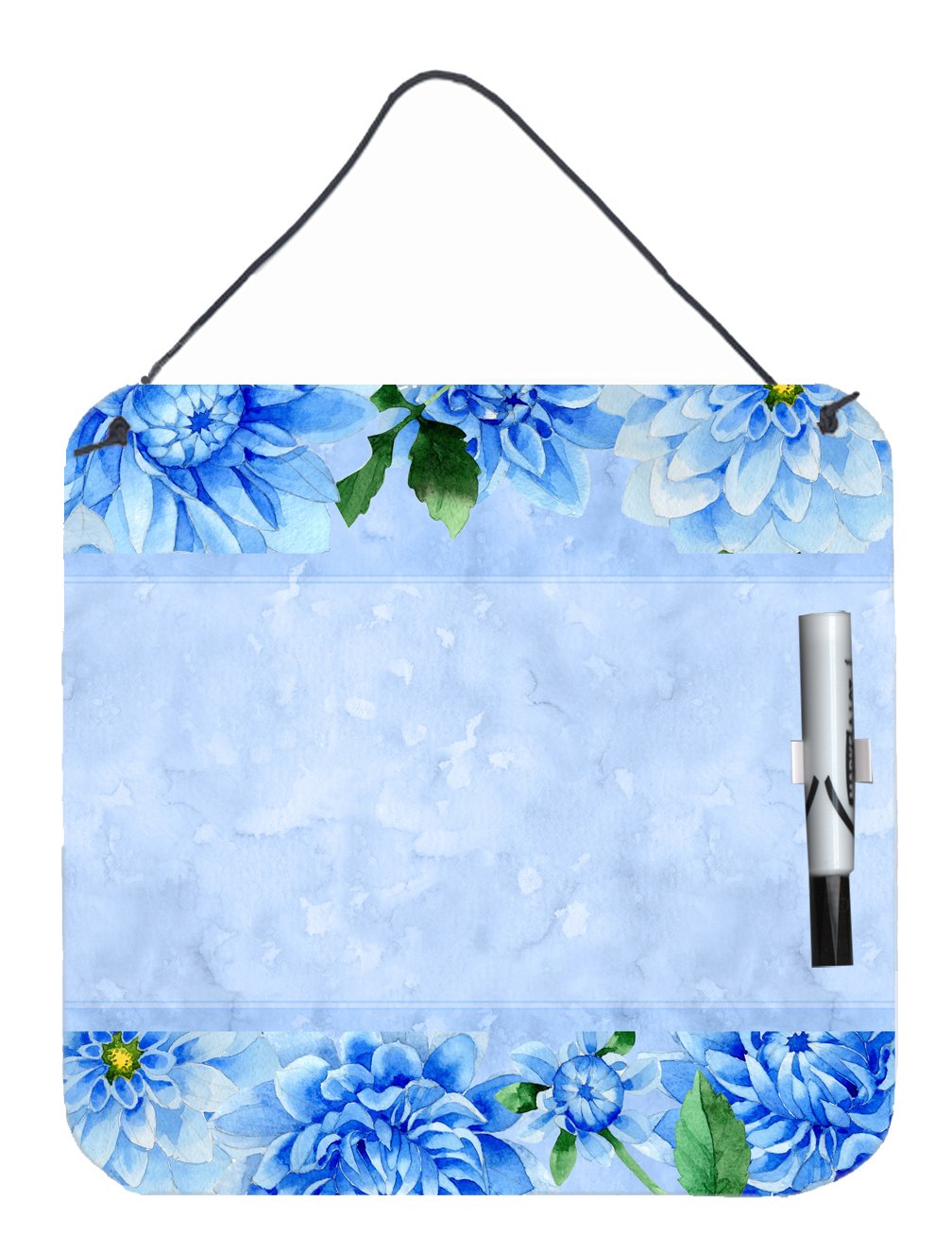 Blue Dahlias Aluminum Dry Erase Marker Board CK1705DEB1212 by Caroline's Treasures