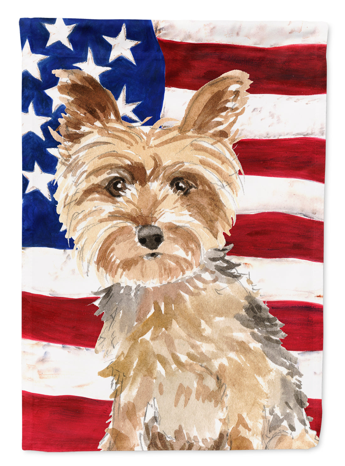 Patriotic USA Fox Terrier Flag Canvas House Size CK1706CHF  the-store.com.