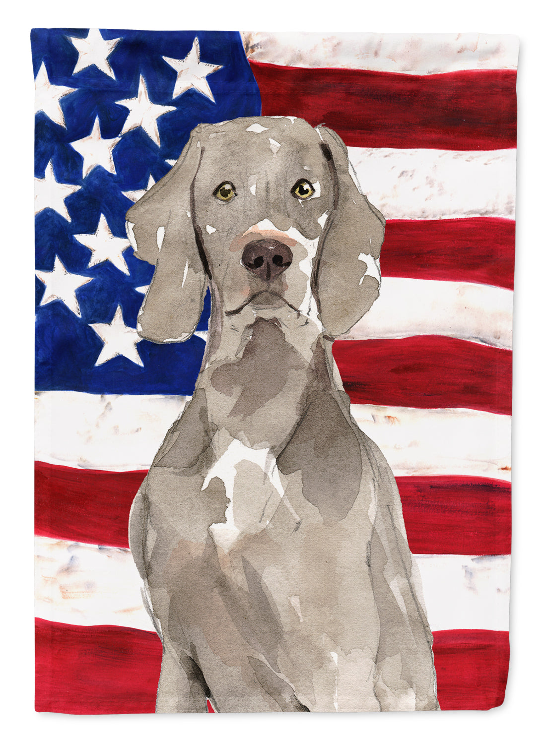 Patriotic USA Weimaraner Flag Canvas House Size CK1711CHF  the-store.com.