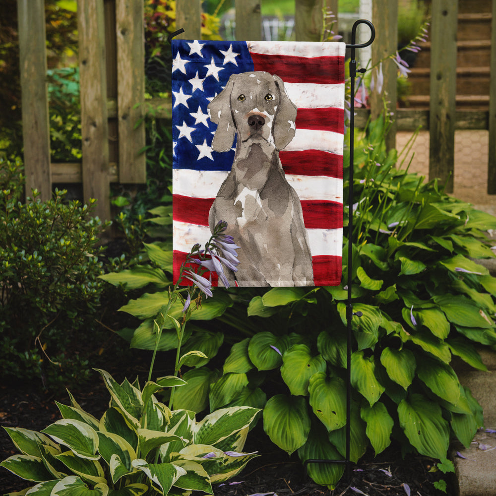 Patriotic USA Weimaraner Flag Garden Size CK1711GF  the-store.com.