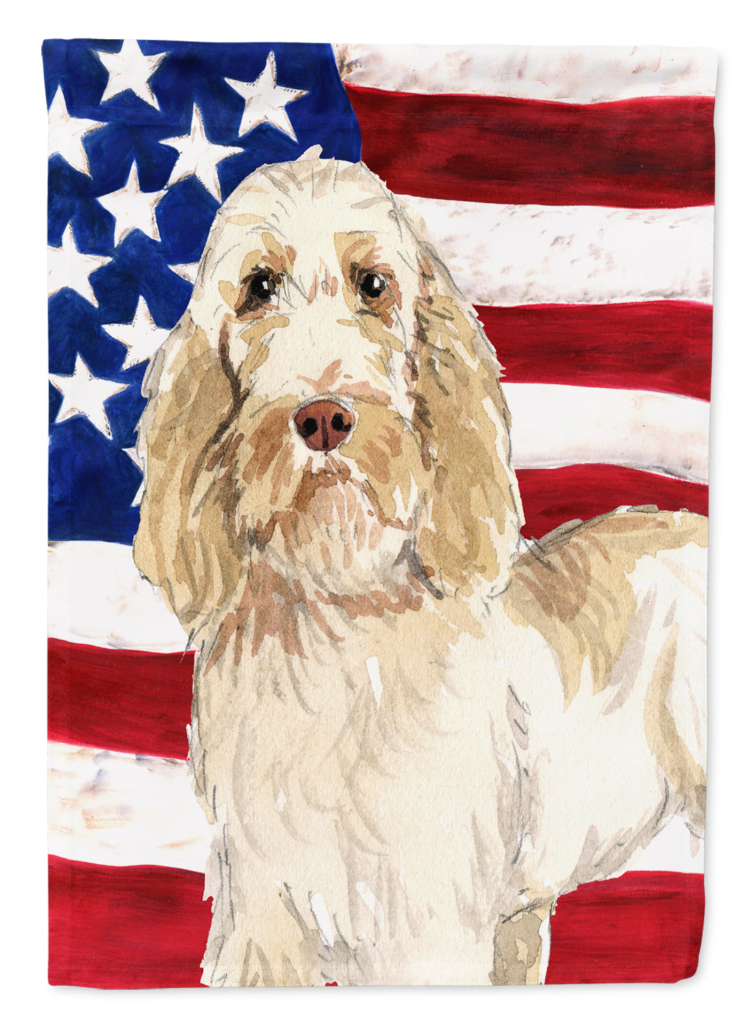 Patriotic USA Spinone Italiano Flag Garden Size CK1712GF  the-store.com.