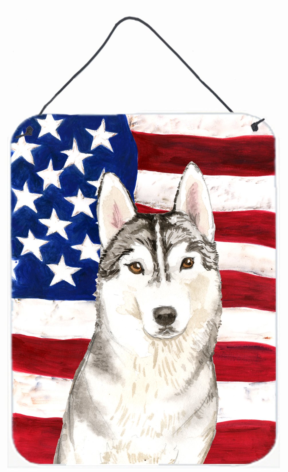 Patriotic USA Siberian Husky Wall or Door Hanging Prints CK1713DS1216 by Caroline's Treasures