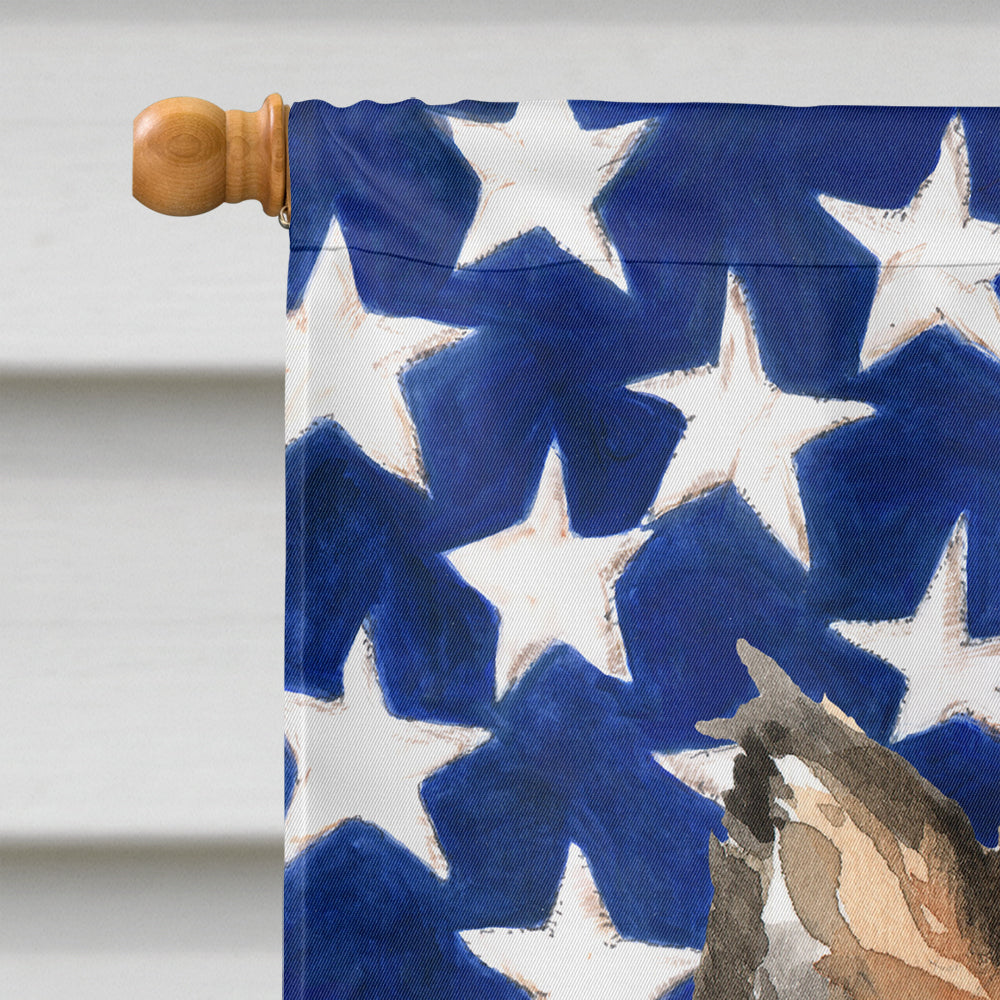 Patriotic USA Sheltie Flag Canvas House Size CK1716CHF  the-store.com.