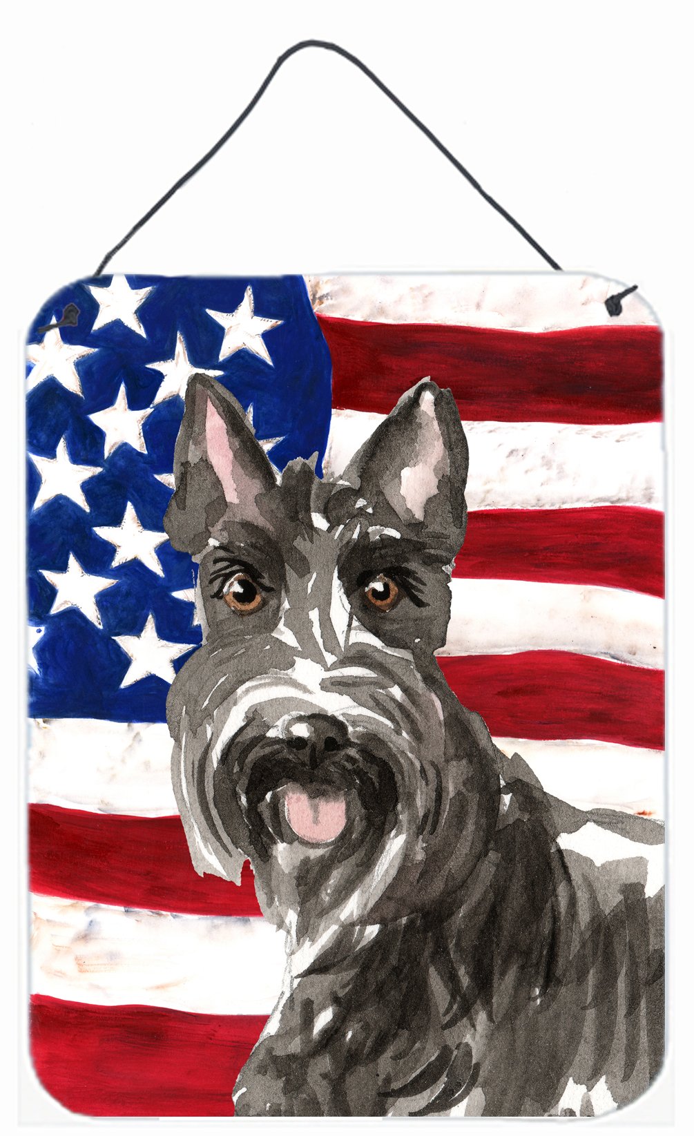 Patriotic USA Scottish Terrier Wall or Door Hanging Prints CK1717DS1216 by Caroline's Treasures