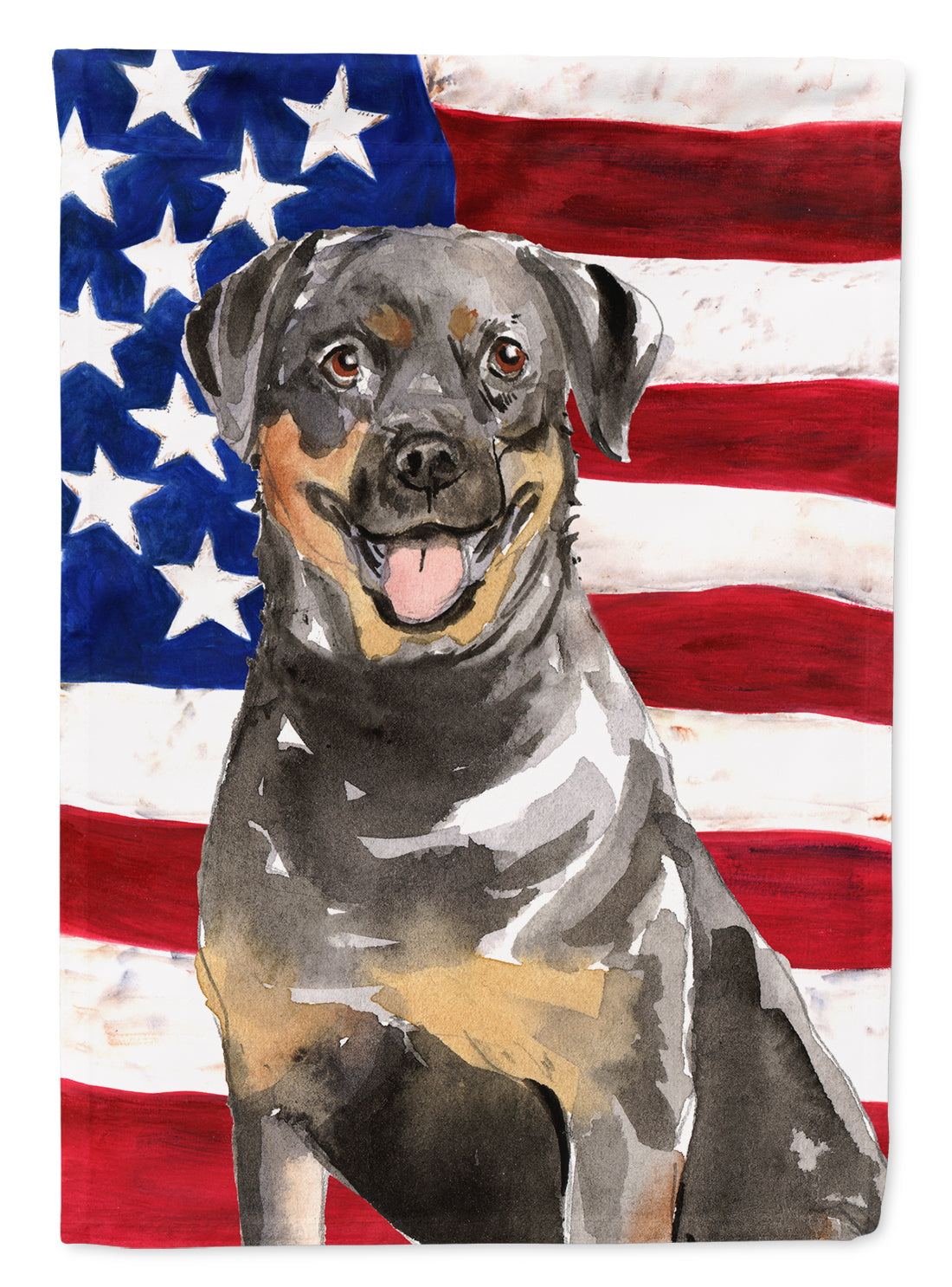 Patriotic USA Rottweiler Flag Canvas House Size CK1720CHF  the-store.com.