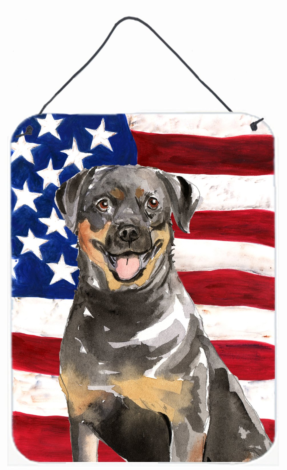 Patriotic USA Rottweiler Wall or Door Hanging Prints CK1720DS1216 by Caroline's Treasures