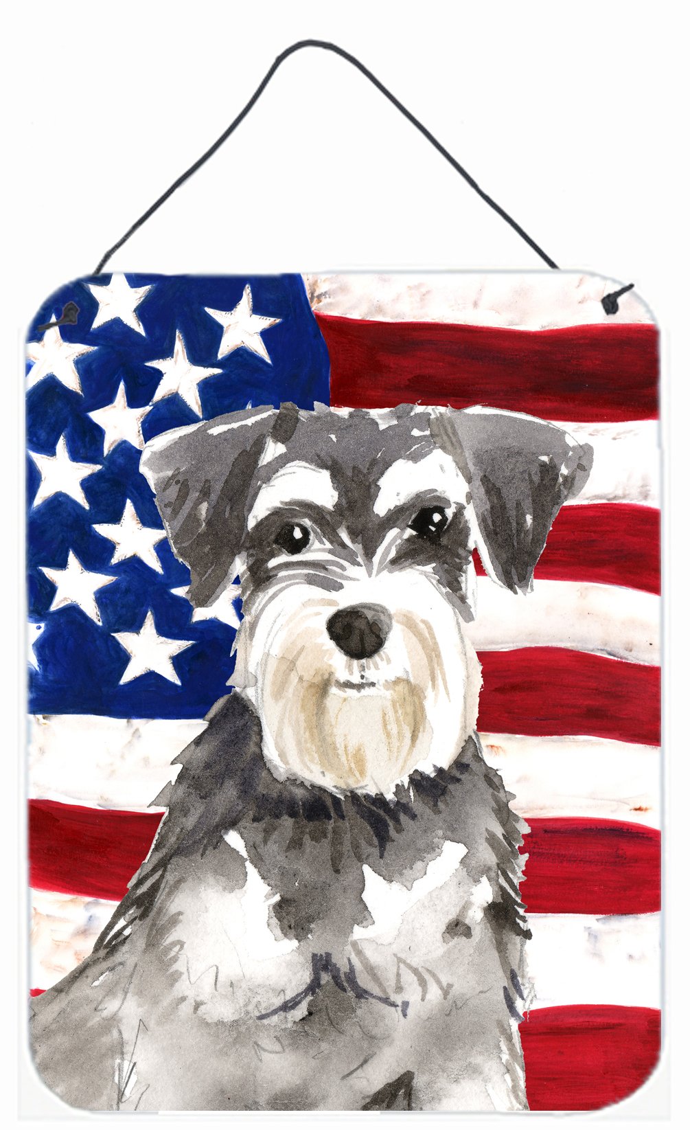 Patriotic USA Schnauzer #2 Wall or Door Hanging Prints CK1722DS1216 by Caroline's Treasures