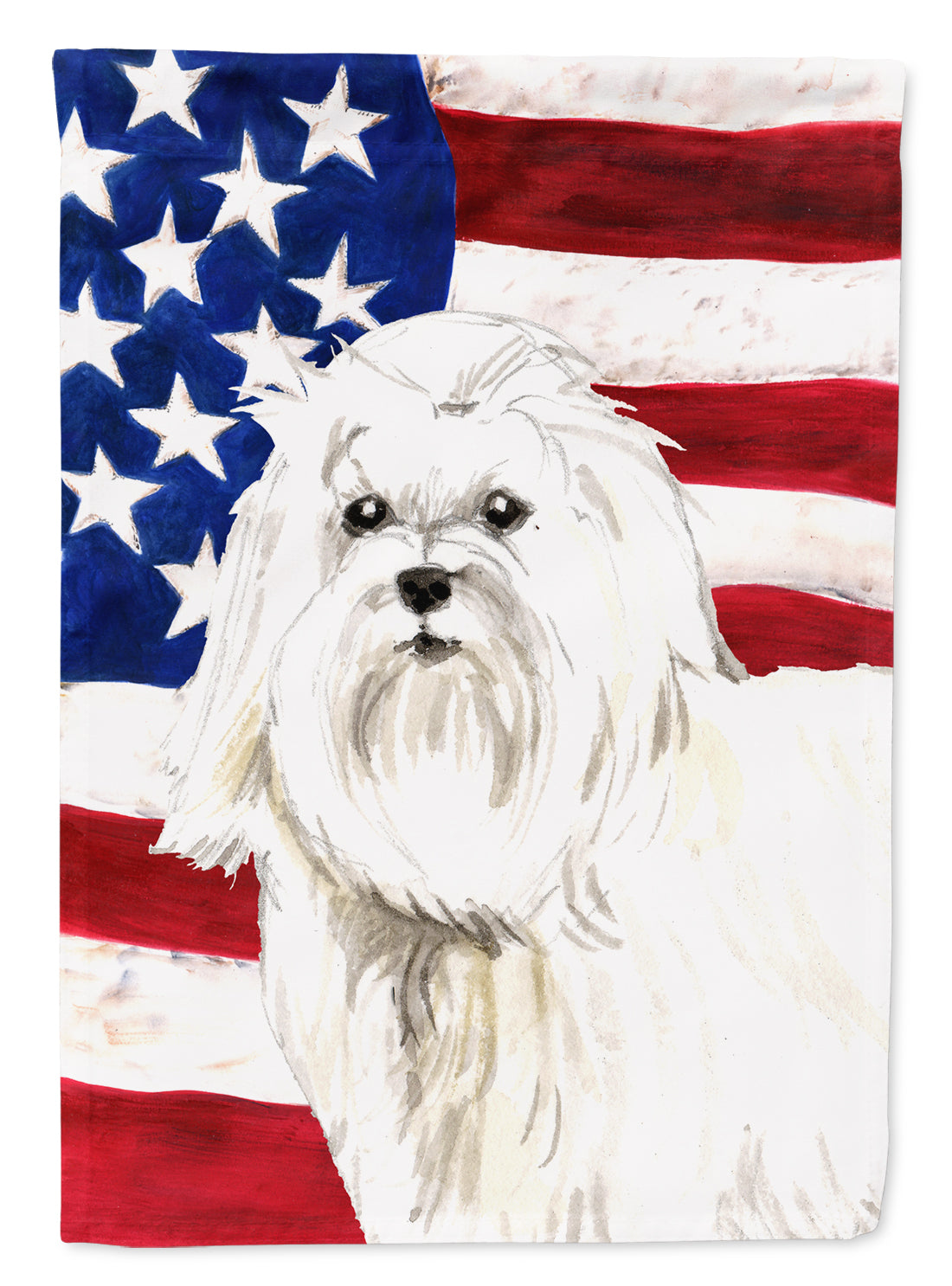 Patriotic USA Maltese Flag Canvas House Size CK1723CHF  the-store.com.