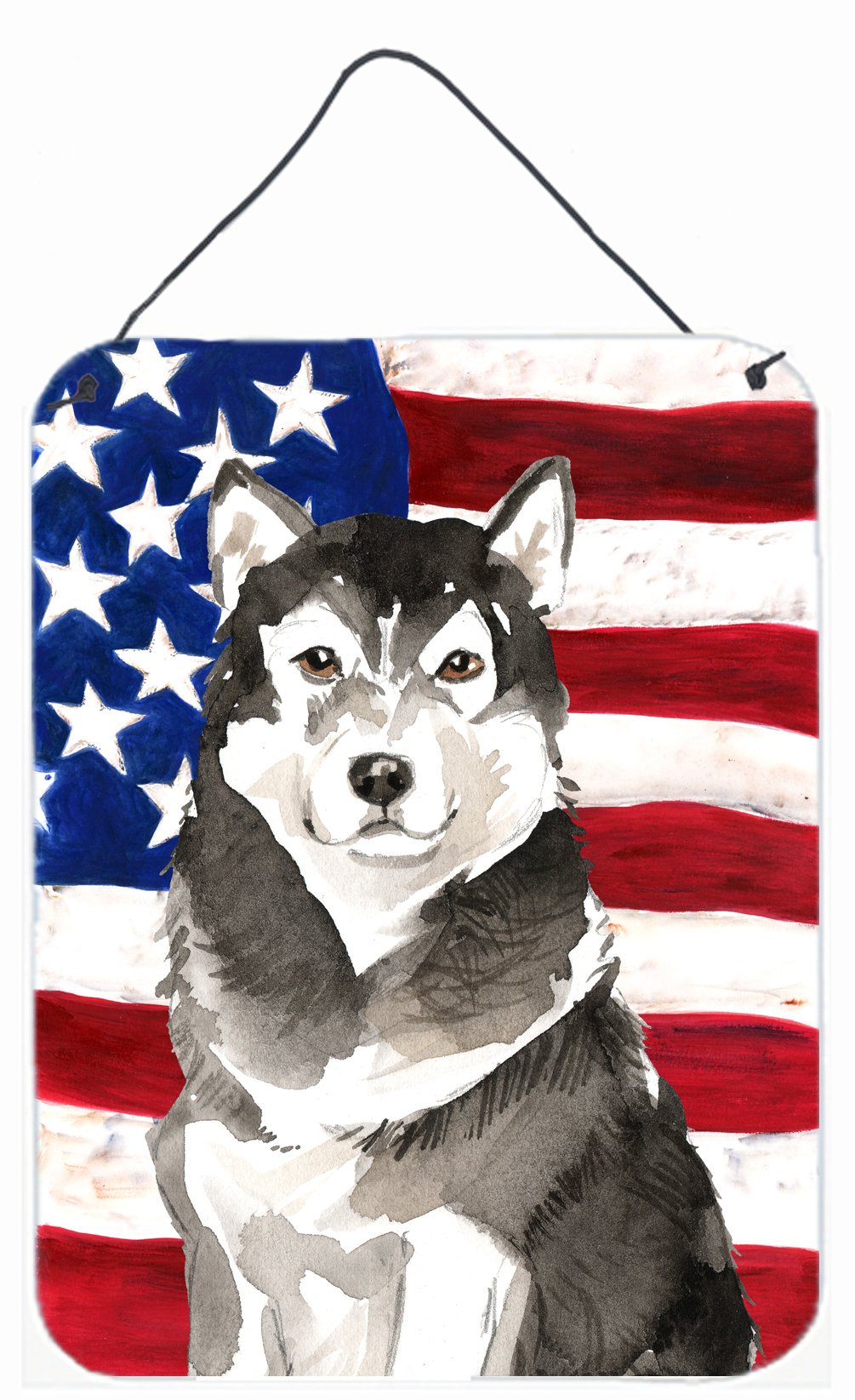 Patriotic USA Alaskan Malamute Wall or Door Hanging Prints CK1724DS1216 by Caroline's Treasures