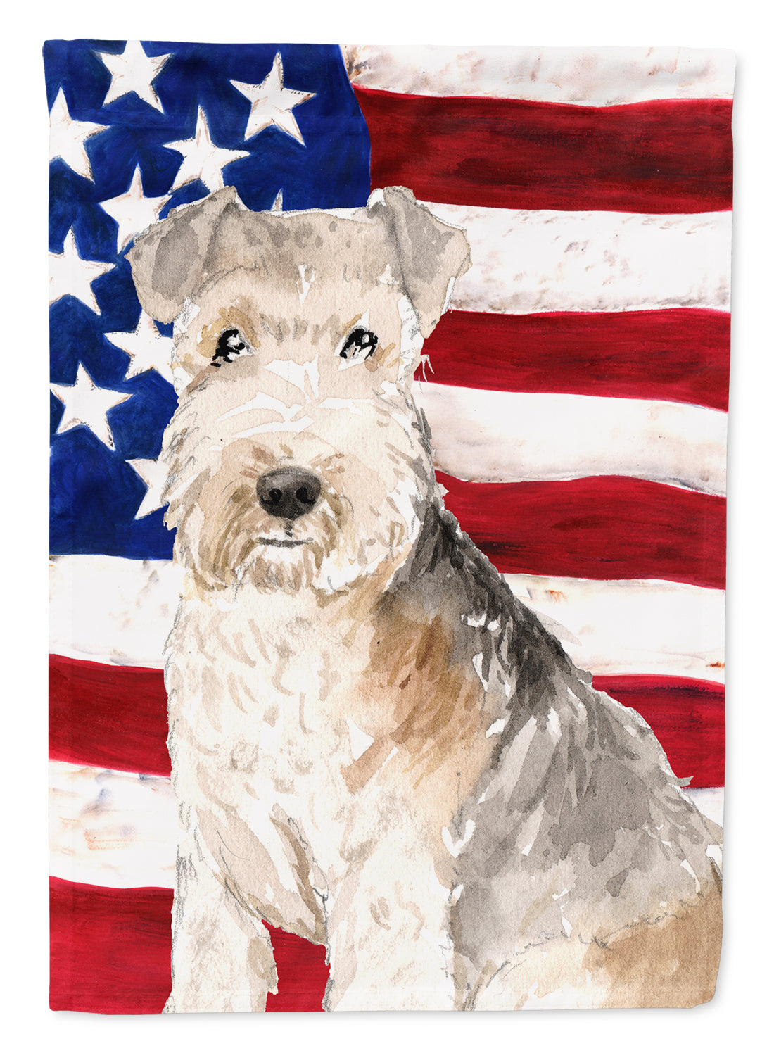 Patriotic USA Lakeland Terrier Flag Garden Size CK1725GF  the-store.com.