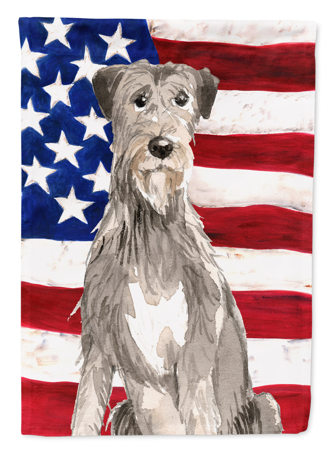 Patriotic USA Irish Wolfhound Flag Canvas House Size CK1728CHF  the-store.com.