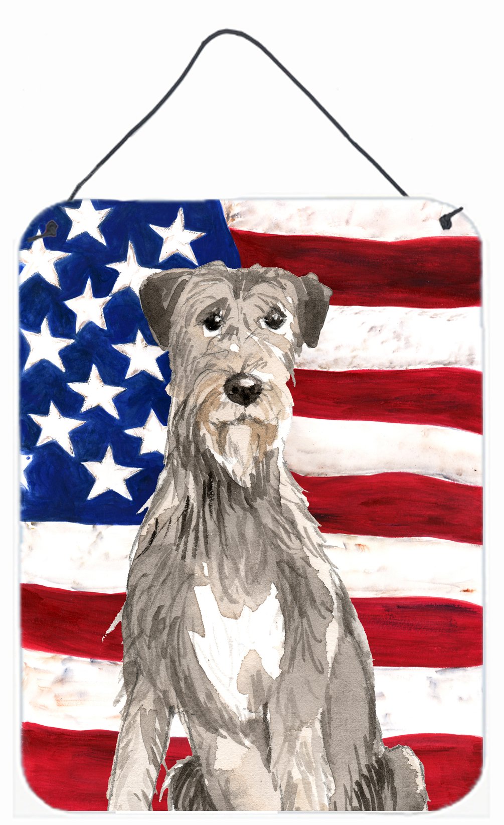 Patriotic USA Irish Wolfhound Wall or Door Hanging Prints CK1728DS1216 by Caroline&#39;s Treasures