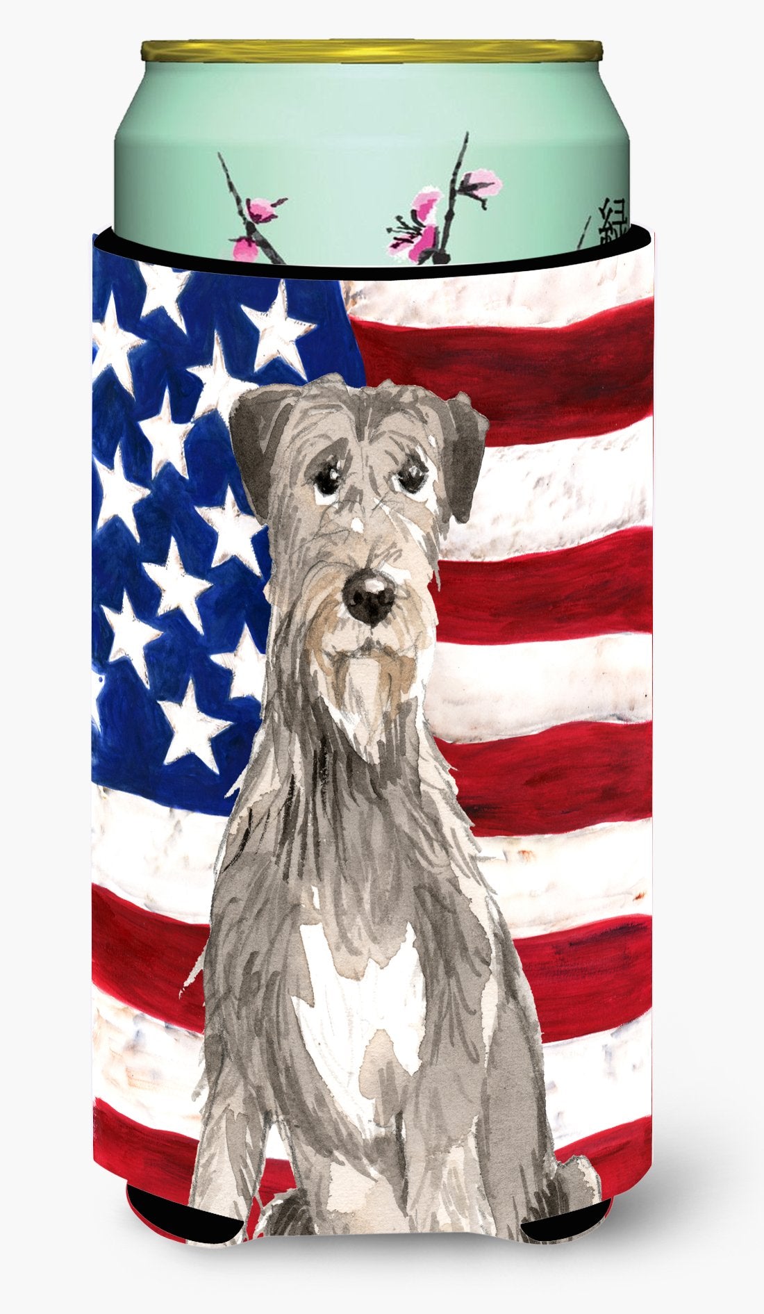 Patriotic USA Irish Wolfhound Tall Boy Beverage Insulator Hugger CK1728TBC by Caroline's Treasures