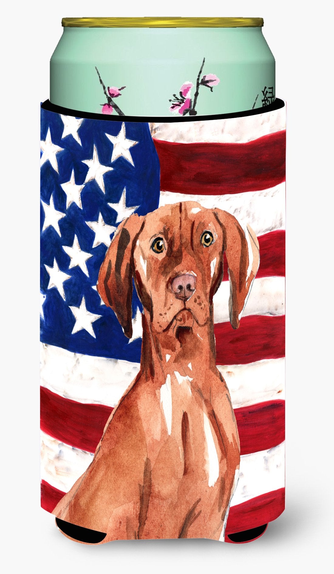 Patriotic USA Vizsla Tall Boy Beverage Insulator Hugger CK1729TBC by Caroline's Treasures