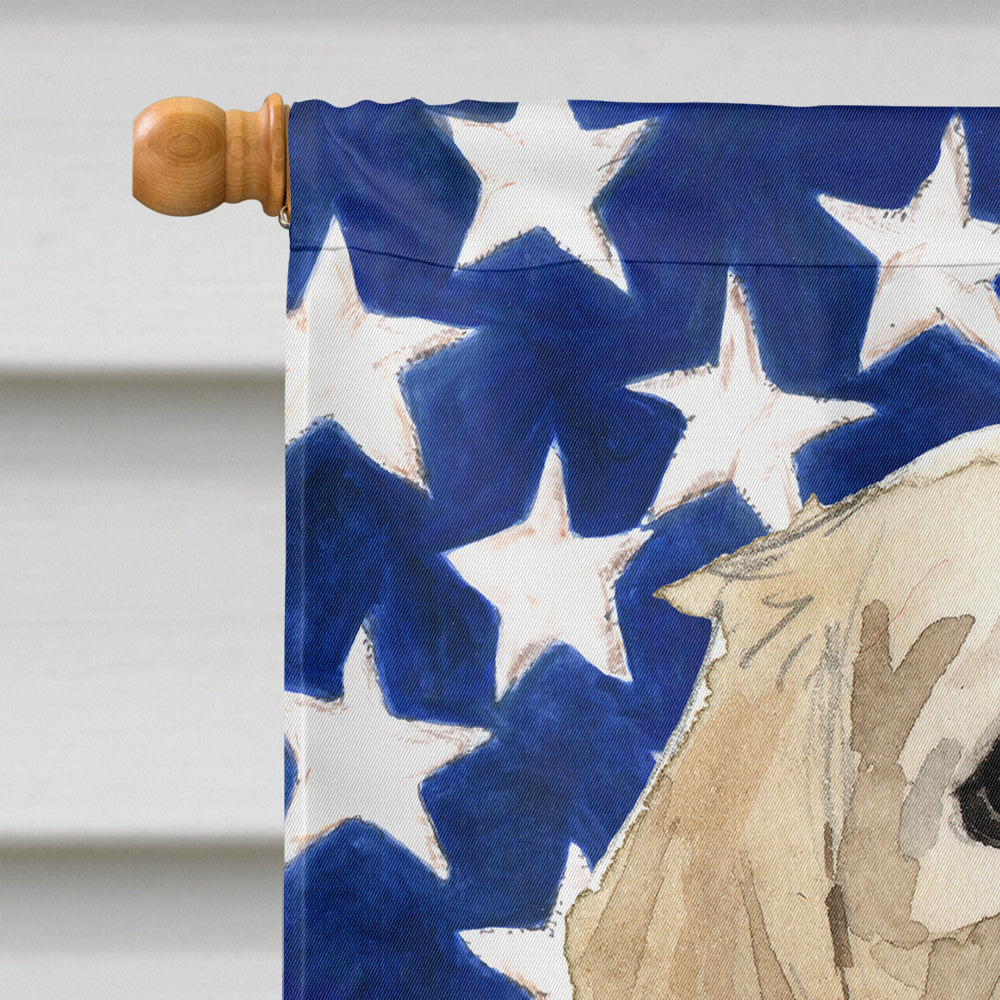 Patriotic USA Golden Retriever Flag Canvas House Size CK1730CHF  the-store.com.