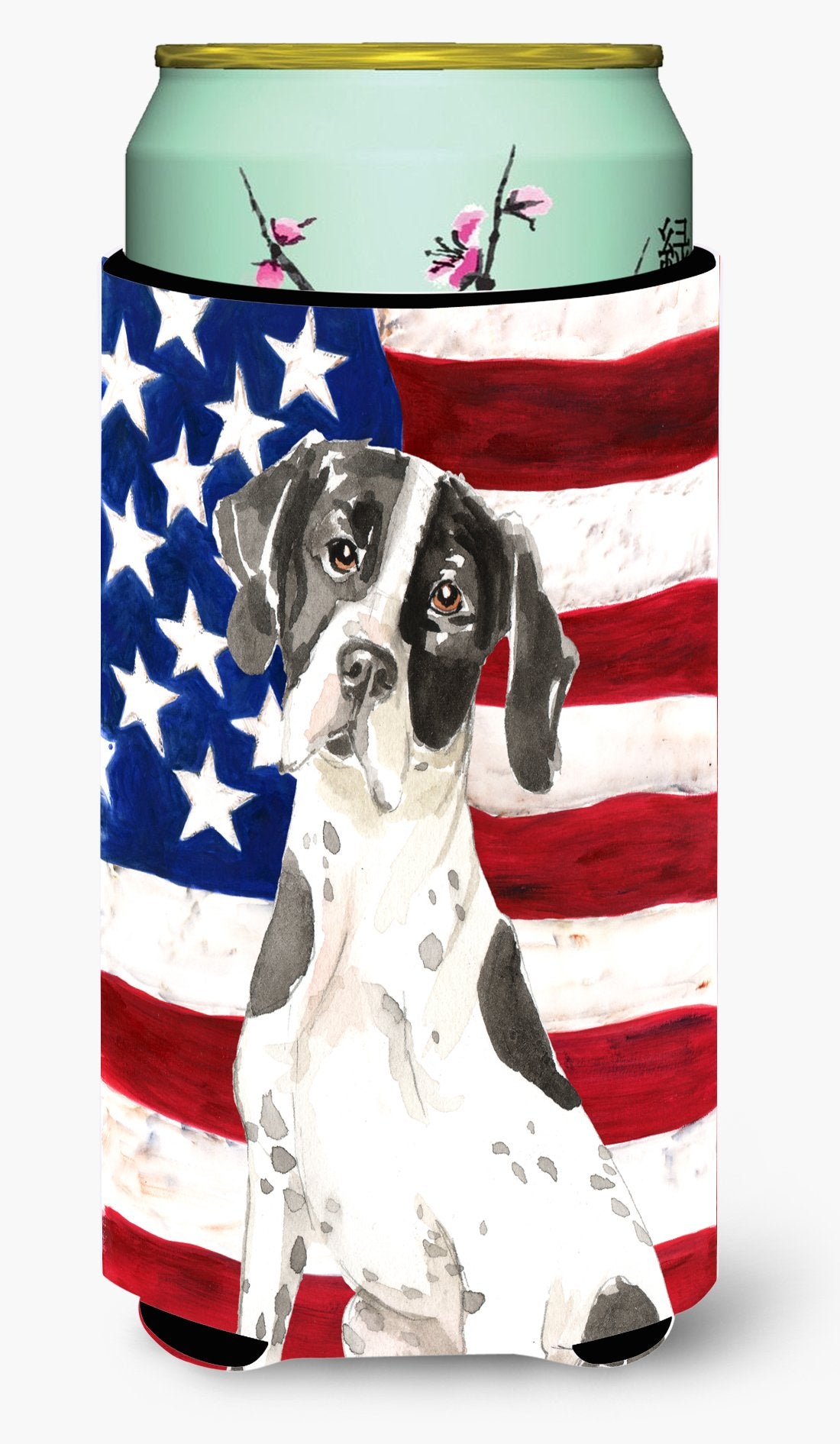 Patriotic USA English Pointer Tall Boy Beverage Insulator Hugger CK1732TBC by Caroline's Treasures