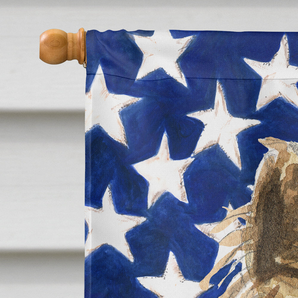 Patriotic USA Cairn Terrier Flag Canvas House Size CK1735CHF  the-store.com.