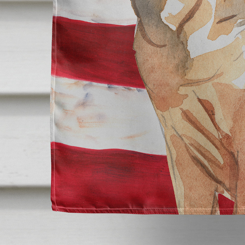 Patriotic USA Bloodhound Flag Canvas House Size CK1739CHF  the-store.com.