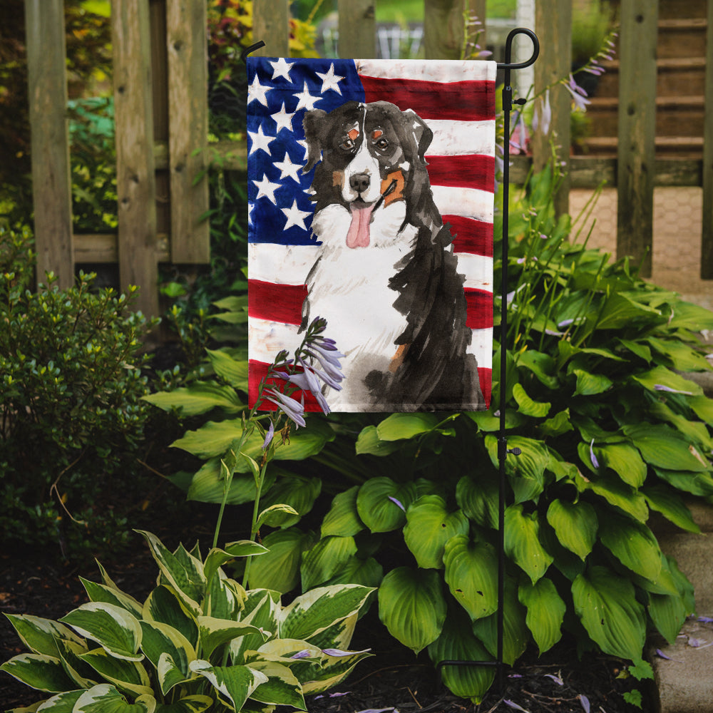 Patriotic USA Bernese Mountain Dog Flag Garden Size CK1741GF  the-store.com.