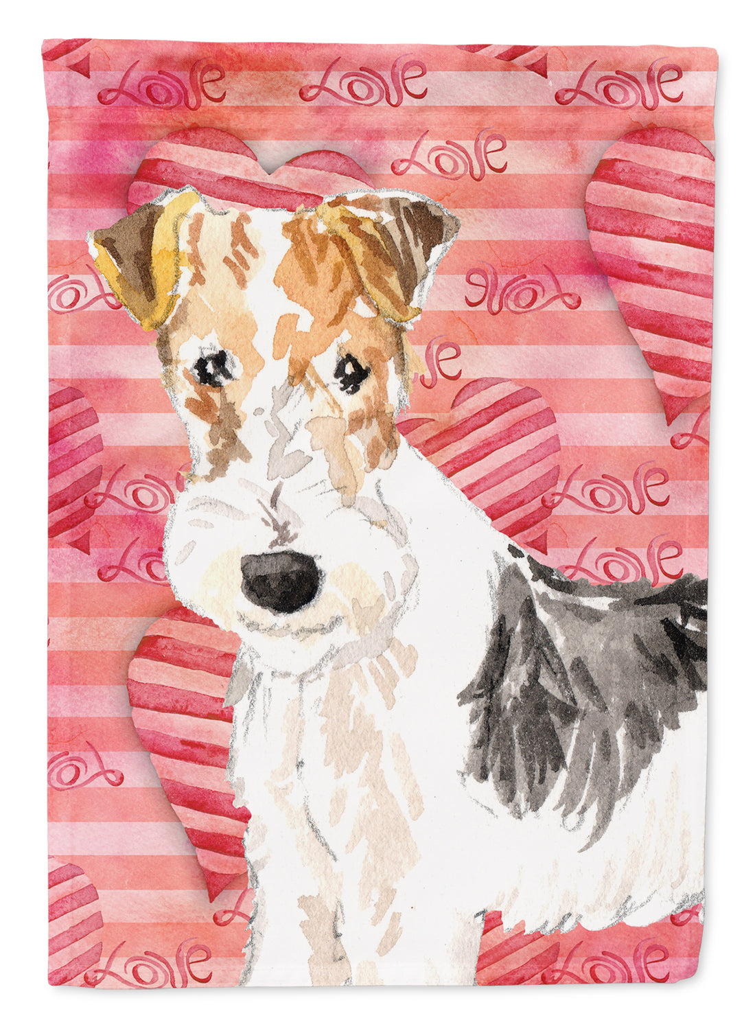 Love a Fox Terrier Flag Garden Size CK1744GF  the-store.com.