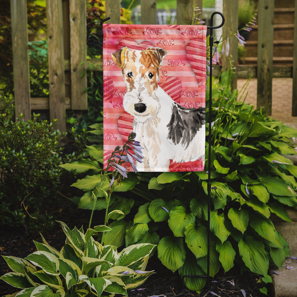 Love a Fox Terrier Flag Garden Size CK1744GF  the-store.com.