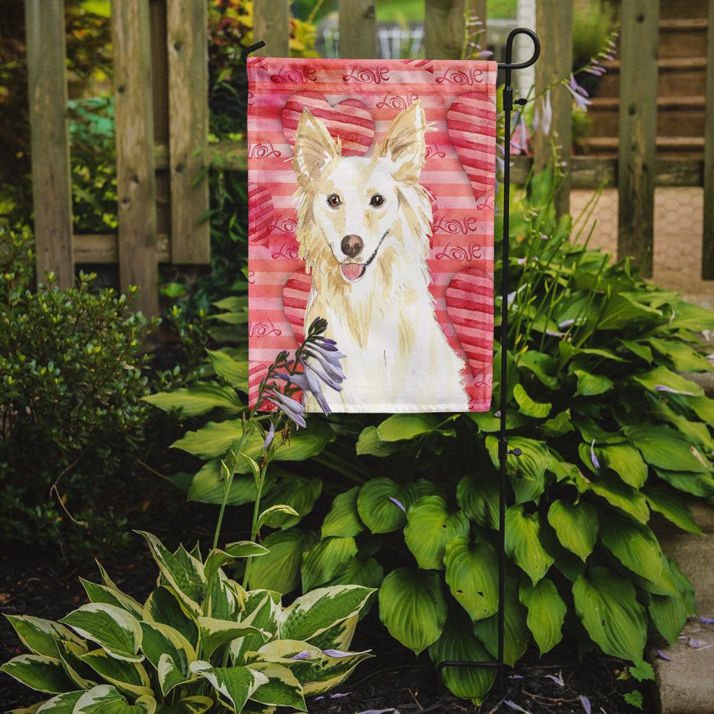 Love a White Collie Flag Garden Size CK1745GF  the-store.com.