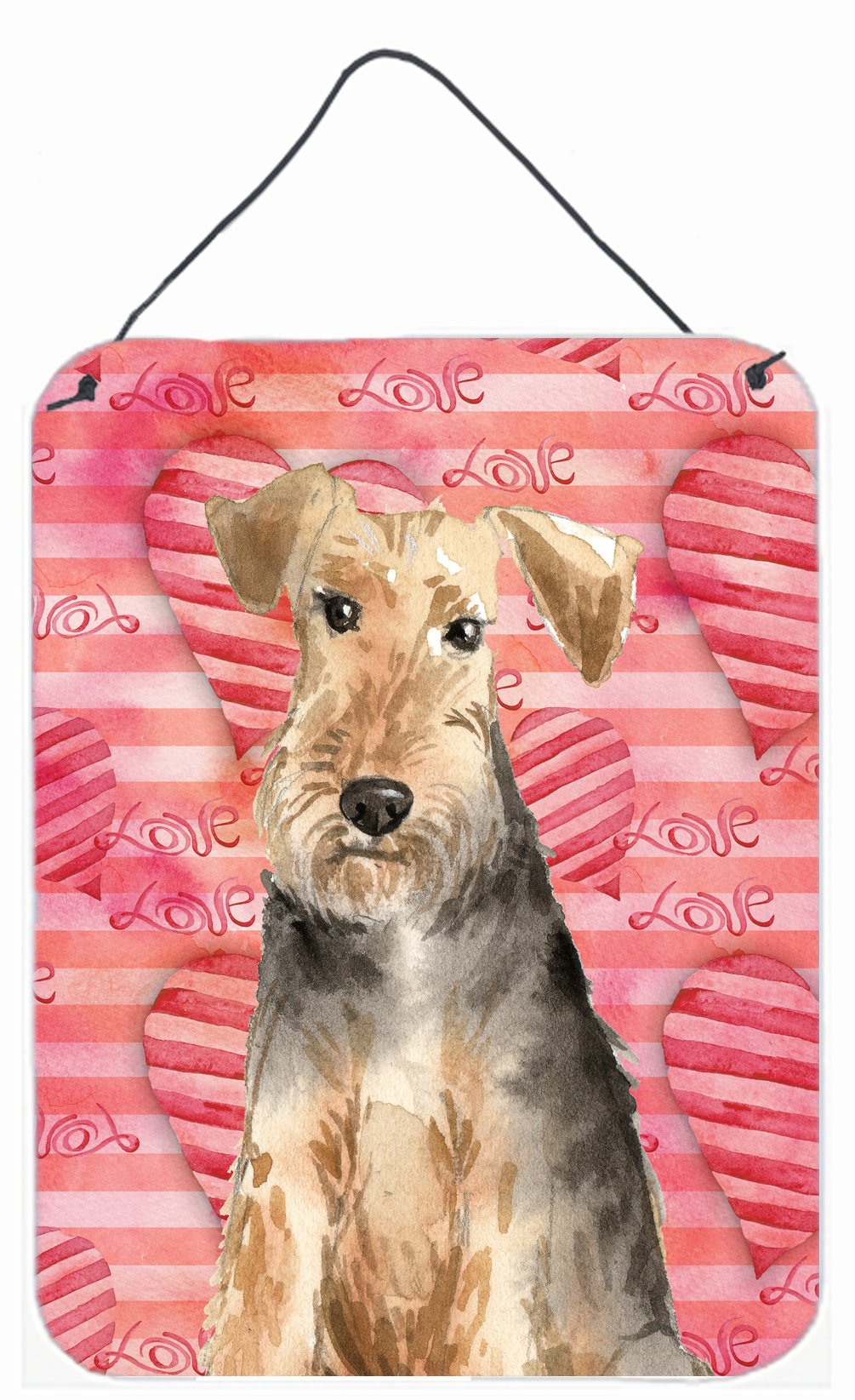 Love a Welsh Terrier Wall or Door Hanging Prints CK1747DS1216 by Caroline's Treasures