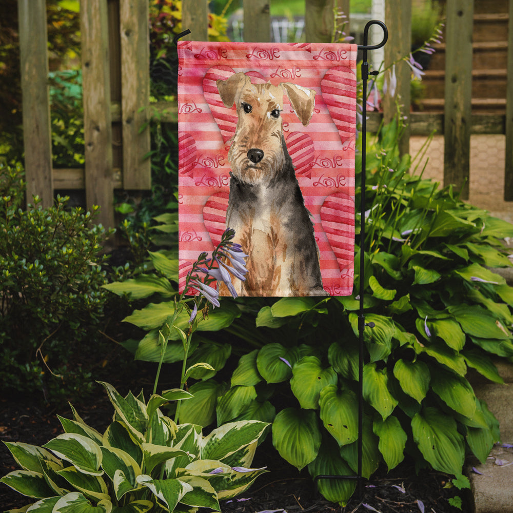 Love a Welsh Terrier Flag Garden Size CK1747GF  the-store.com.