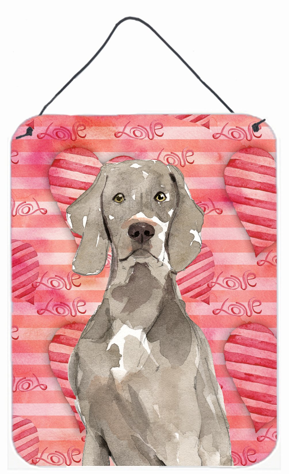 Love a Weimaraner Wall or Door Hanging Prints CK1748DS1216 by Caroline&#39;s Treasures