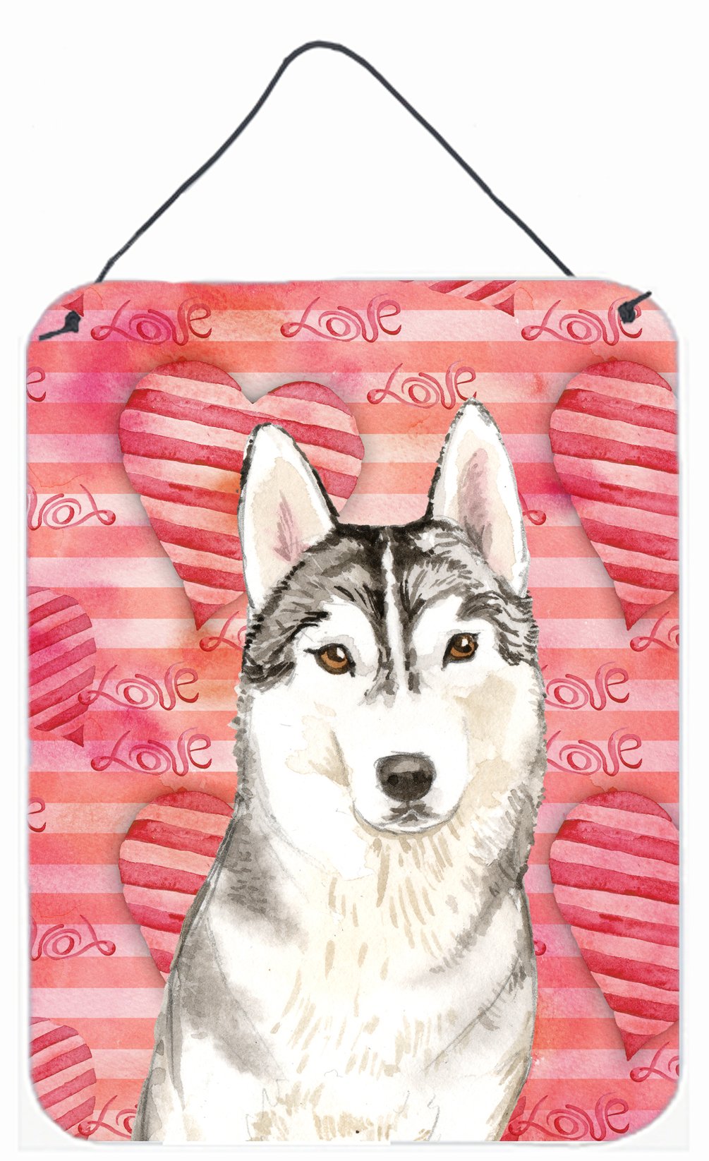 Love a Siberian Husky Wall or Door Hanging Prints CK1750DS1216 by Caroline's Treasures