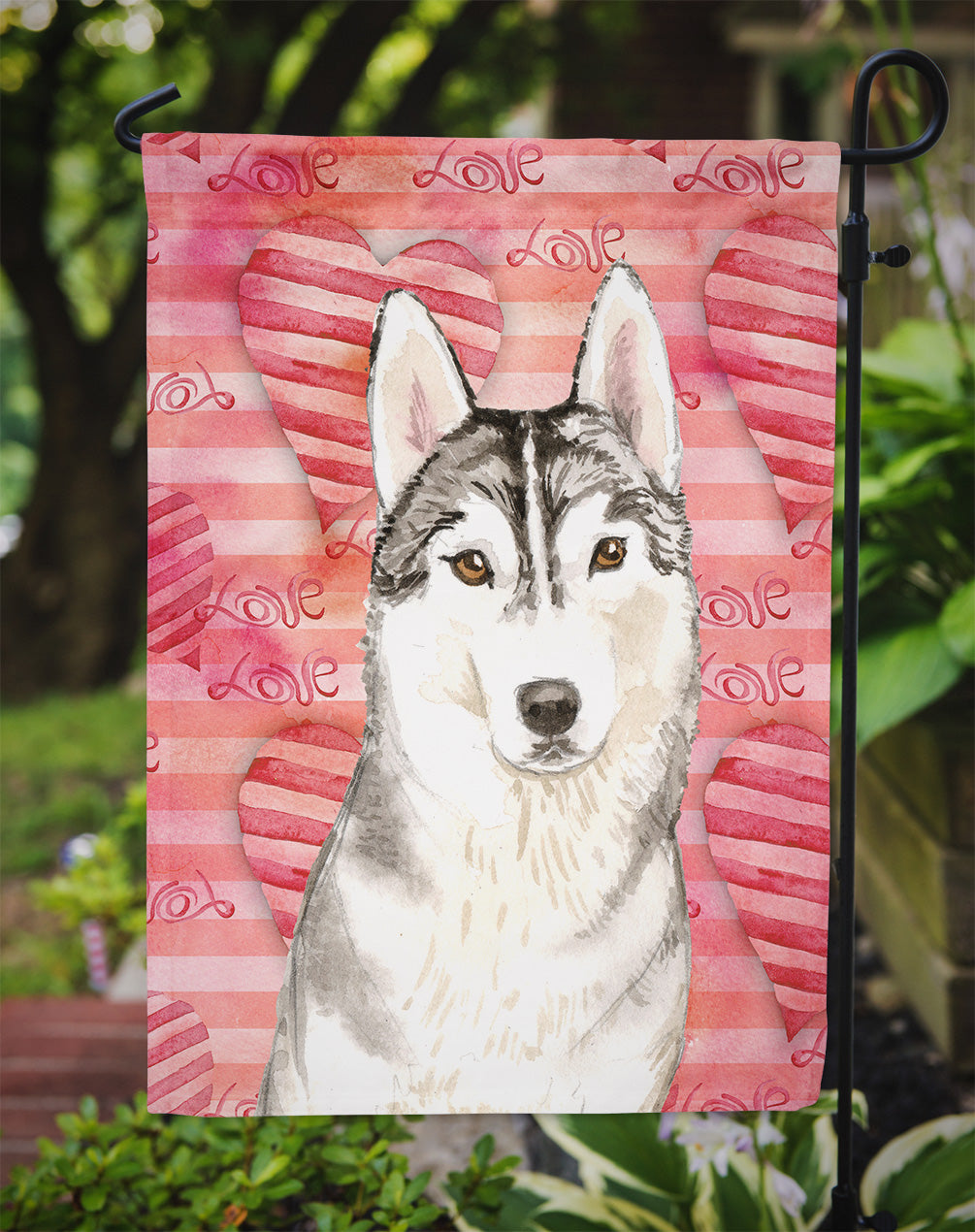 Love a Siberian Husky Flag Garden Size CK1750GF  the-store.com.