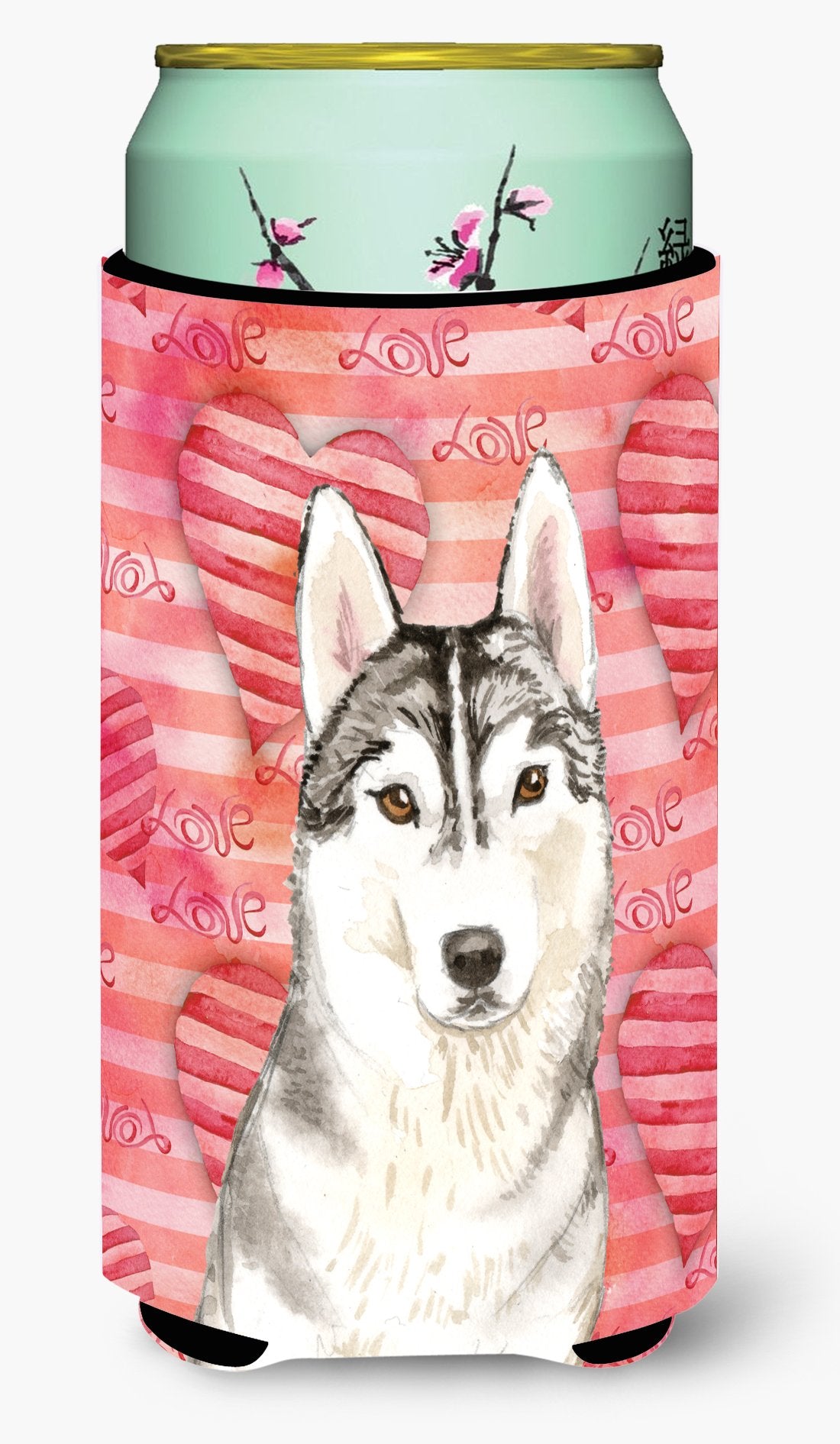 Love a Siberian Husky Tall Boy Beverage Insulator Hugger CK1750TBC by Caroline&#39;s Treasures