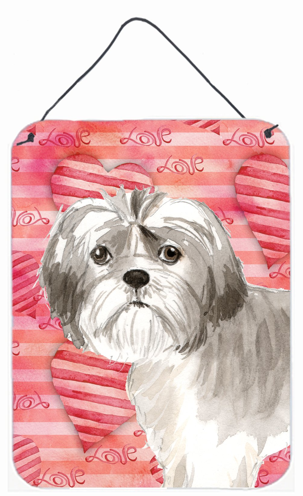 Love a Shih Tzu Puppy Wall or Door Hanging Prints CK1751DS1216 by Caroline&#39;s Treasures