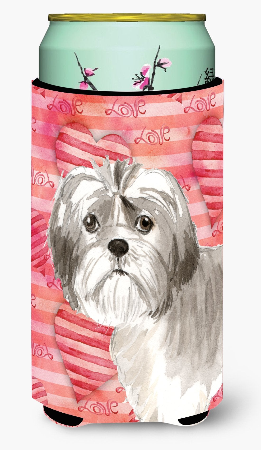 Love a Shih Tzu Puppy Tall Boy Beverage Insulator Hugger CK1751TBC by Caroline&#39;s Treasures