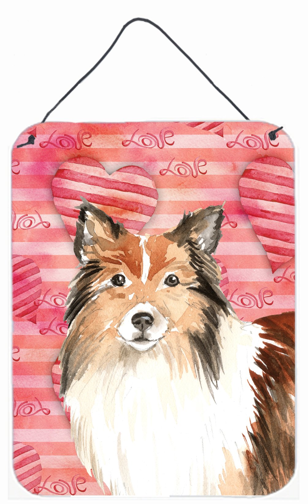 Love a Sheltie Wall or Door Hanging Prints CK1753DS1216 by Caroline's Treasures