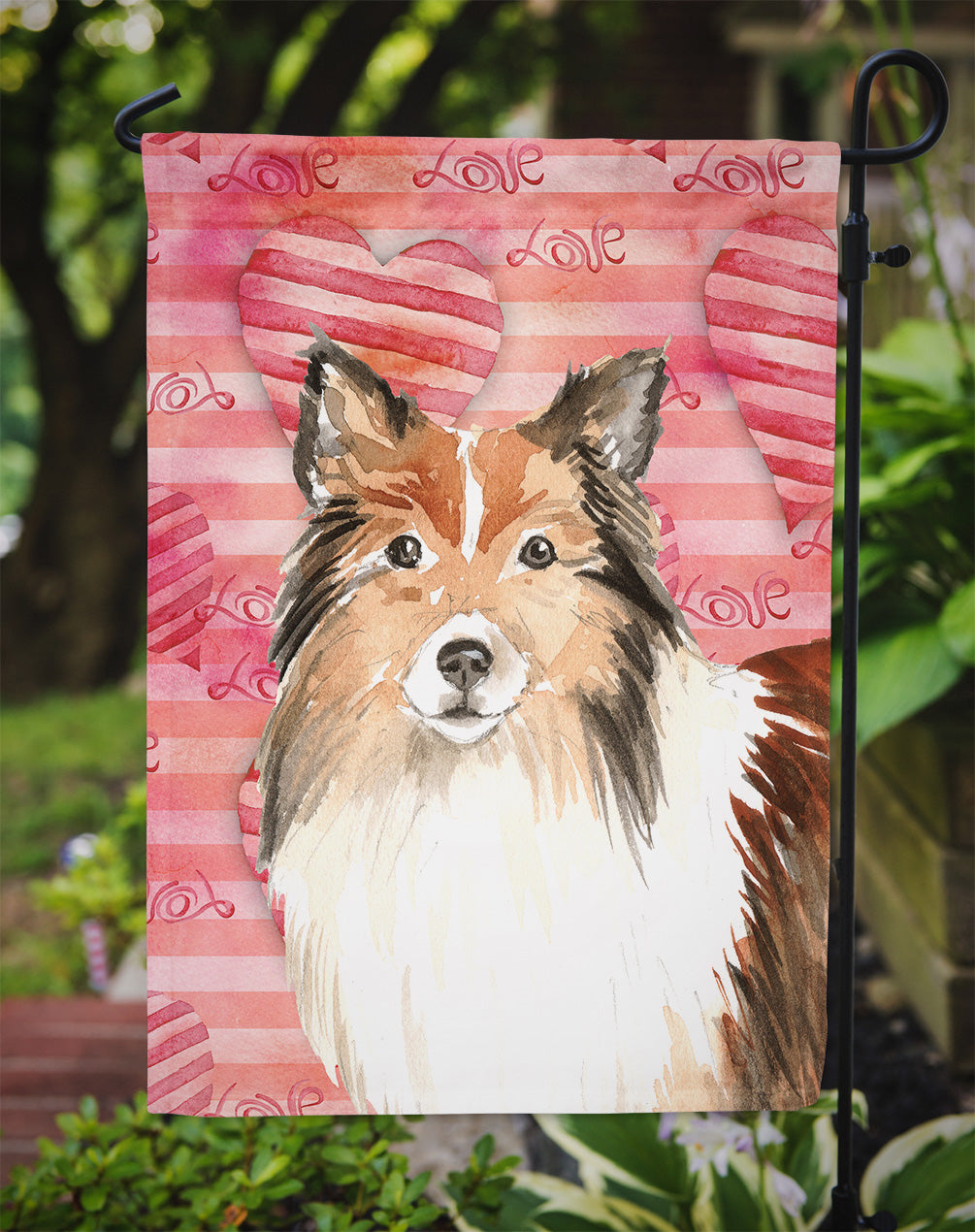 Love a Sheltie Flag Garden Size CK1753GF  the-store.com.