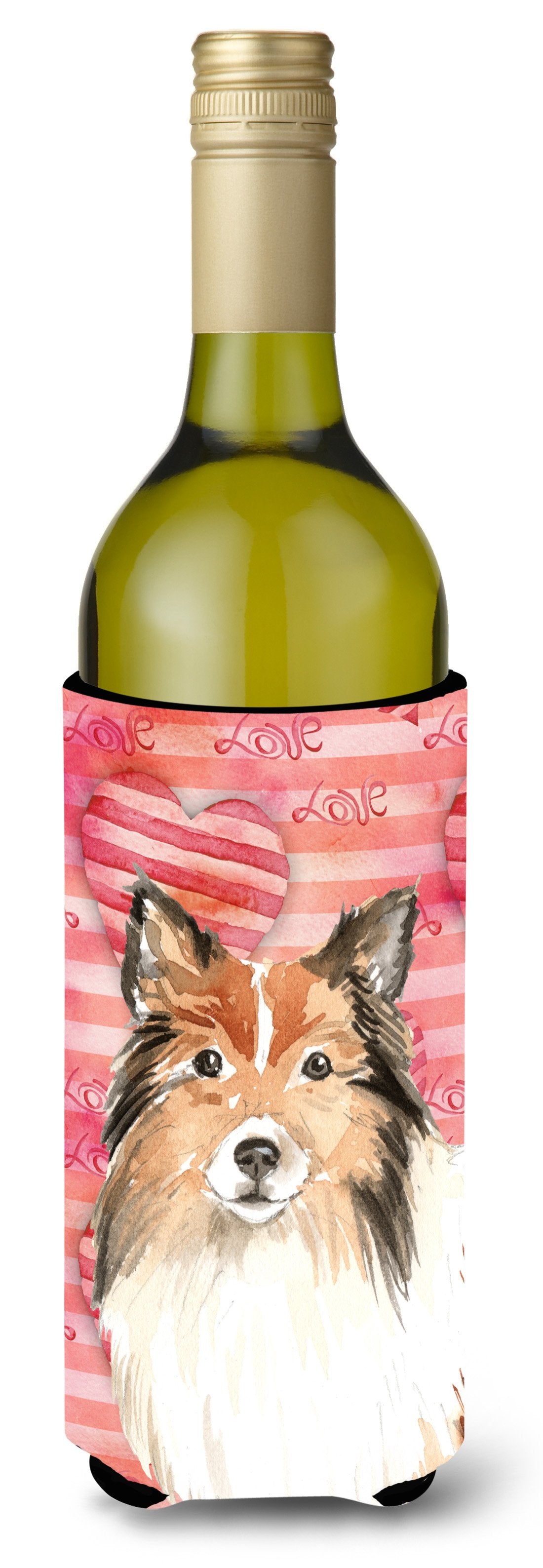 Love a Sheltie Wine Bottle Beverge Insulator Hugger CK1753LITERK by Caroline's Treasures