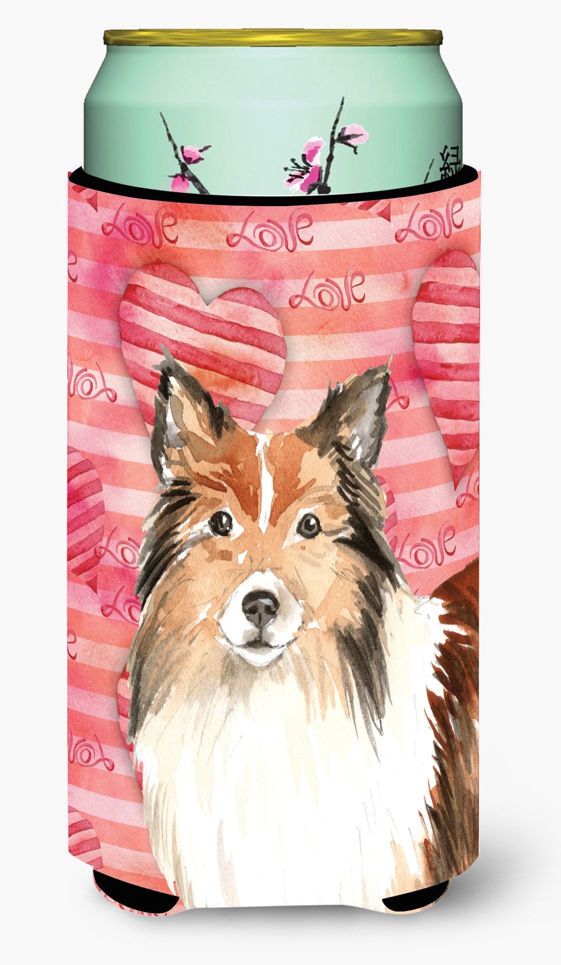 Love a Sheltie Tall Boy Beverage Insulator Hugger CK1753TBC by Caroline&#39;s Treasures