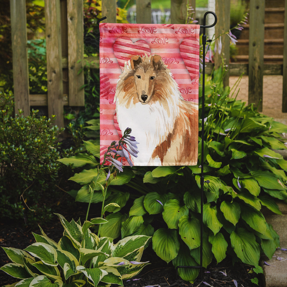 Love a Rough Collie Flag Garden Size CK1756GF  the-store.com.