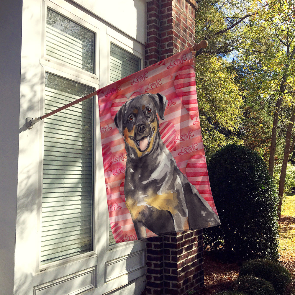 Love a Rottweiler Flag Canvas House Size CK1757CHF  the-store.com.