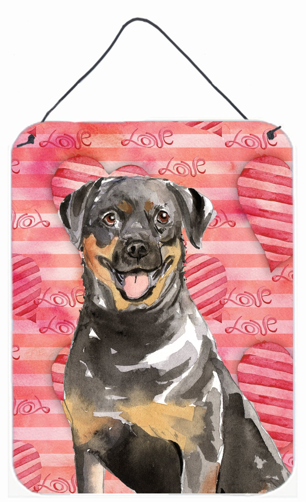 Love a Rottweiler Wall or Door Hanging Prints CK1757DS1216 by Caroline&#39;s Treasures