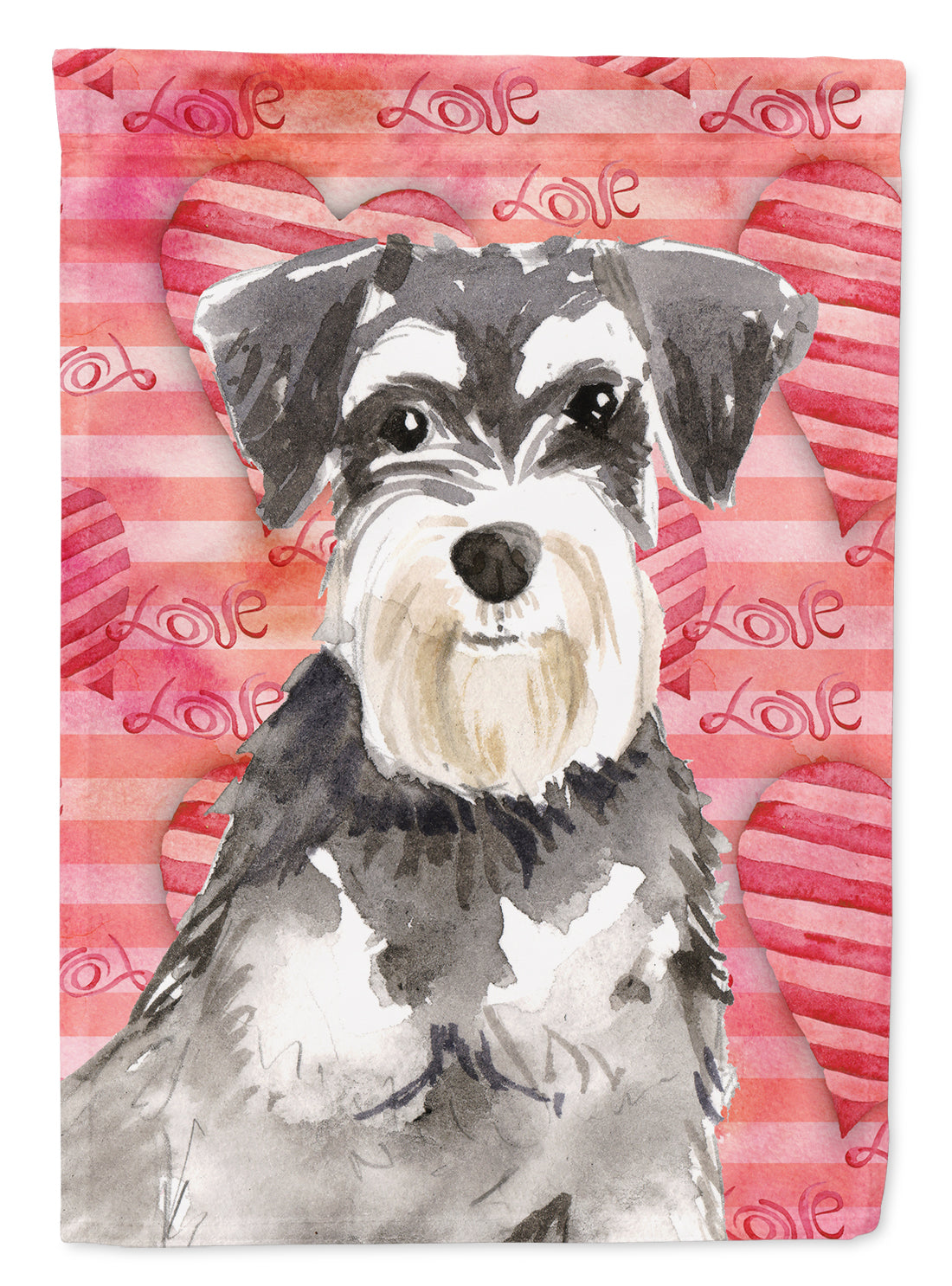 Love a Schnauzer #2 Flag Canvas House Size CK1759CHF  the-store.com.