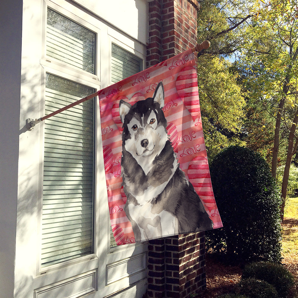 Love a Alaskan Malamute Flag Canvas House Size CK1761CHF  the-store.com.