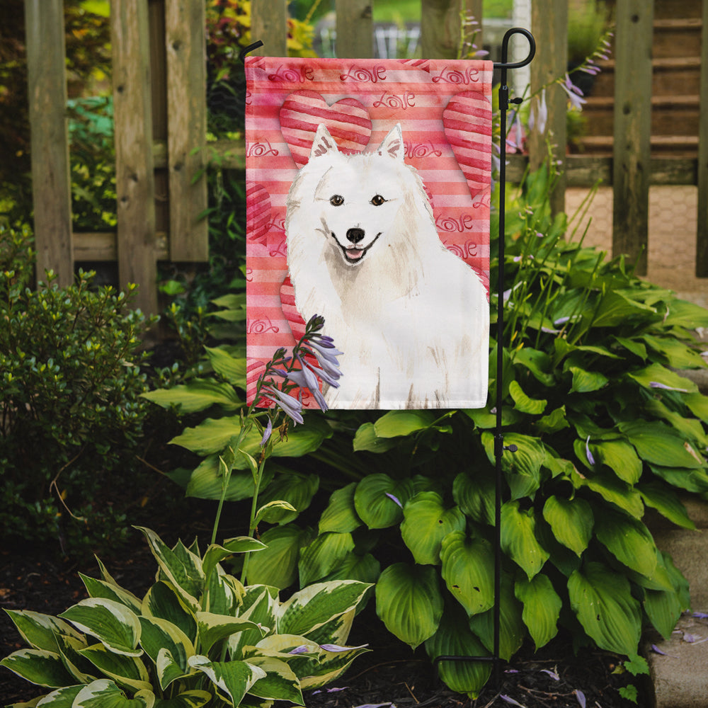 Love a Japanese Spitz Flag Garden Size CK1764GF  the-store.com.