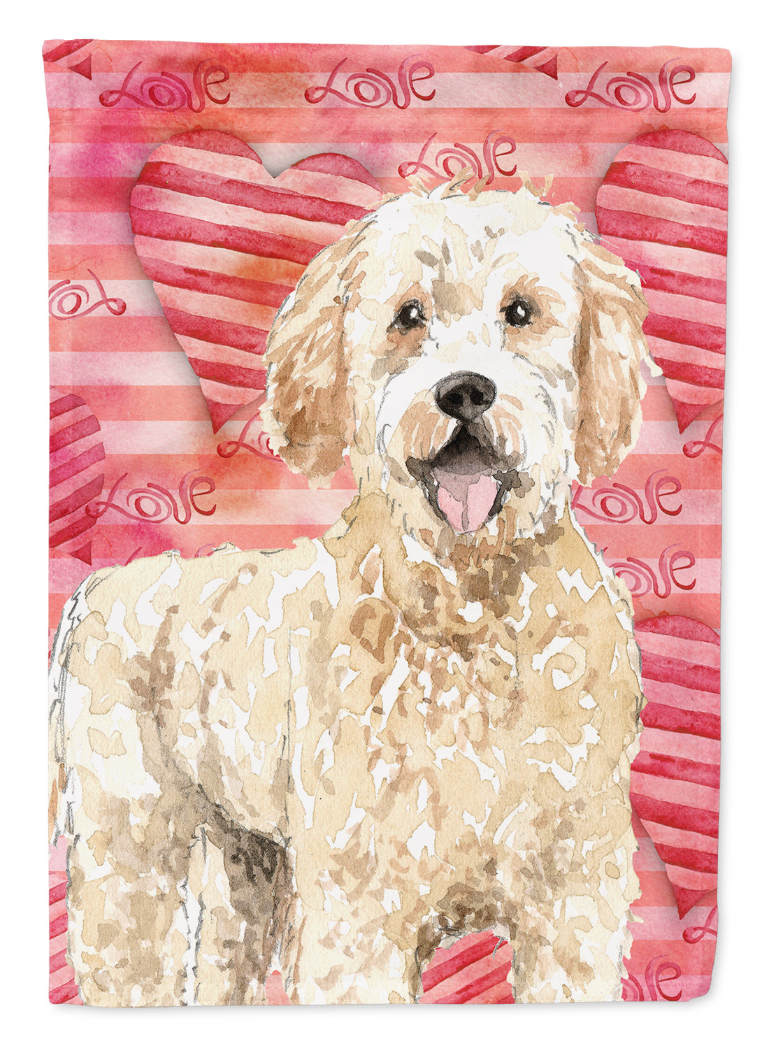 Love a Goldendoodle Flag Canvas House Size CK1768CHF  the-store.com.