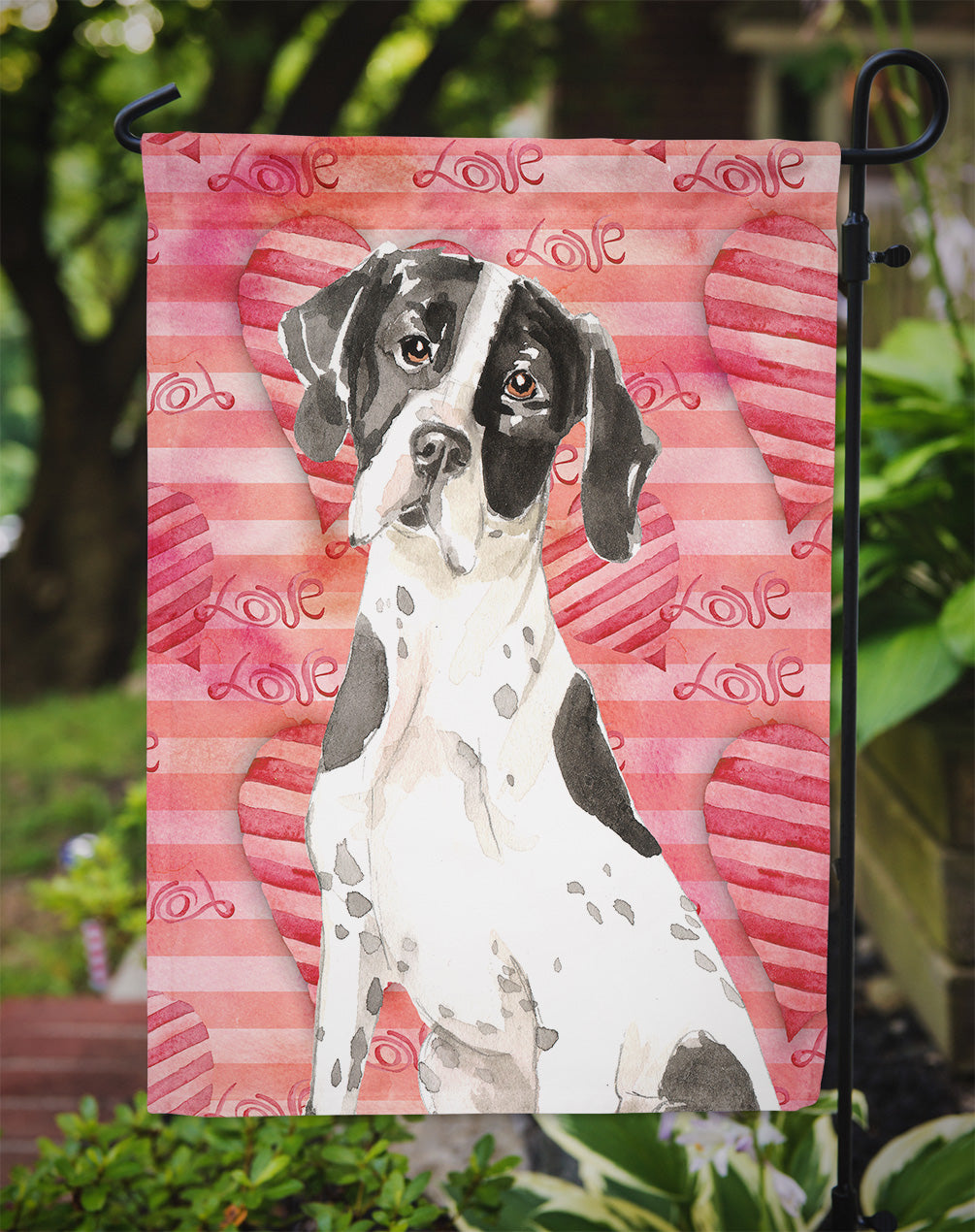 Love a English Pointer Flag Garden Size CK1769GF  the-store.com.