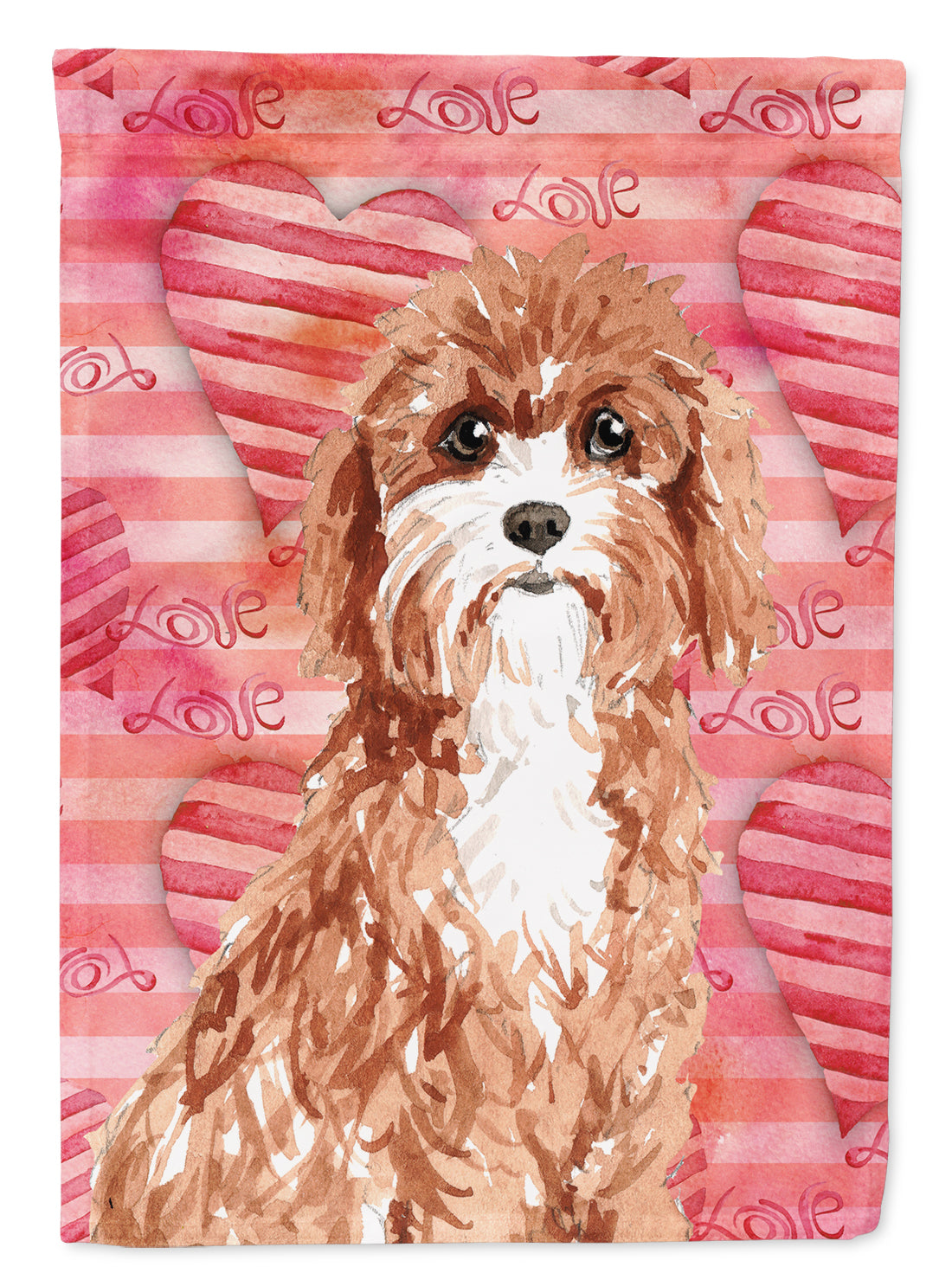 Love a Cavapoo Flag Canvas House Size CK1770CHF  the-store.com.