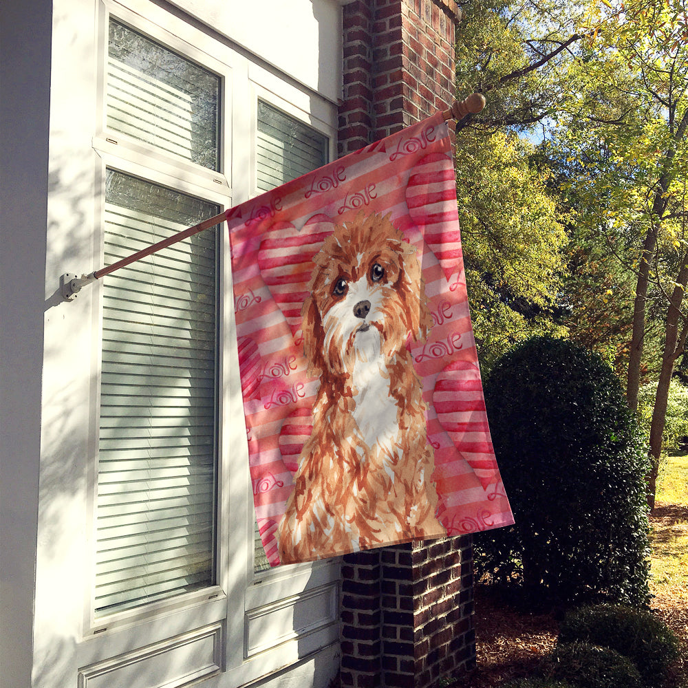 Love a Cavapoo Flag Canvas House Size CK1770CHF  the-store.com.