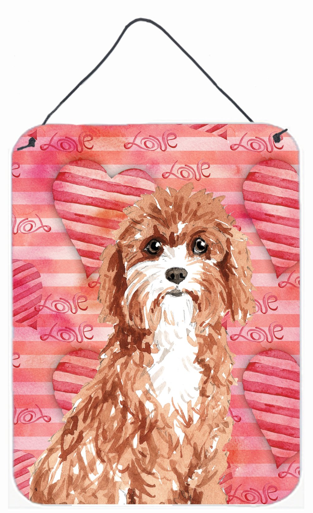 Love a Cavapoo Wall or Door Hanging Prints CK1770DS1216 by Caroline's Treasures