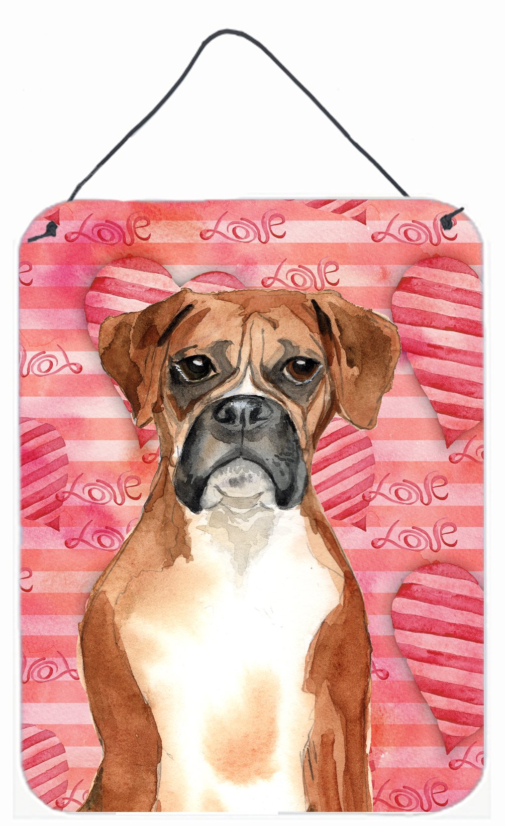 Love a Boxer Wall or Door Hanging Prints CK1773DS1216 by Caroline's Treasures